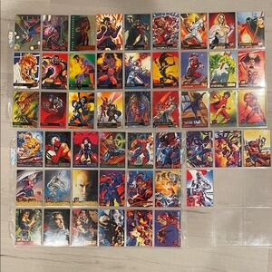 1995 Fleer Ultra x-Men Cards in protective pages holders.